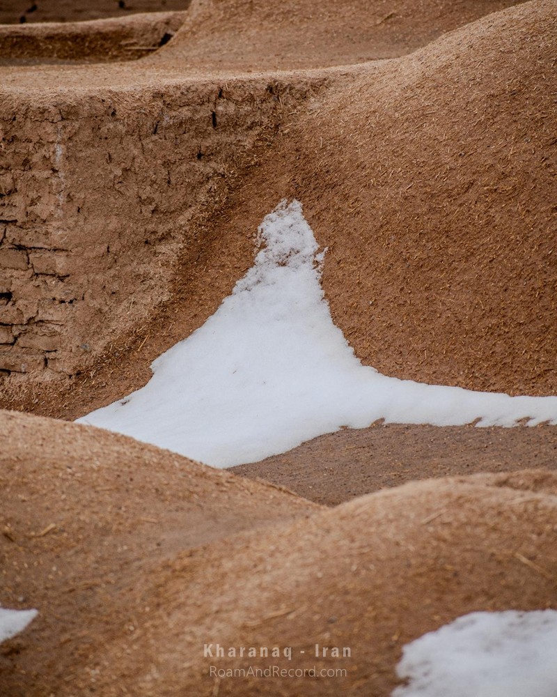 The mud-brick domed roof of a house in Kharanaq, a village near Yazd, Iran