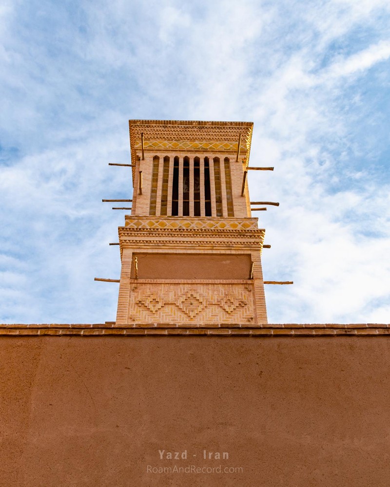 A badgir, or traditional windcatcher, in Yazd’s old town. This ingenious feature of desert architecture works like a natural air conditioner, cooling buildings without electricity