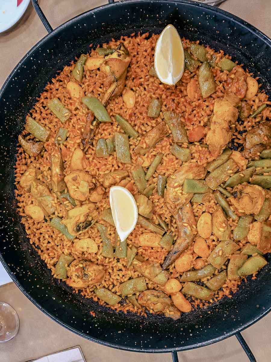 We had Valencian-style paella—a local dish in Spain—in a local neighborhood at a tiny restaurant