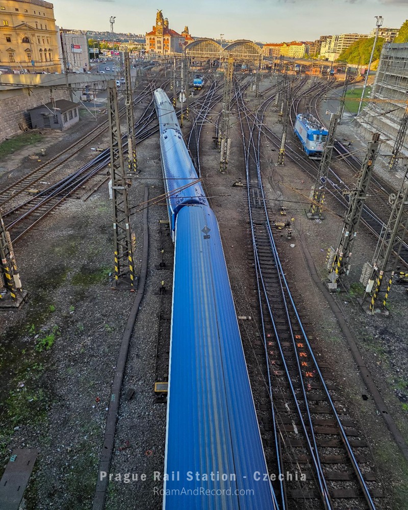 A view of Prague railway station in the Czech Republic